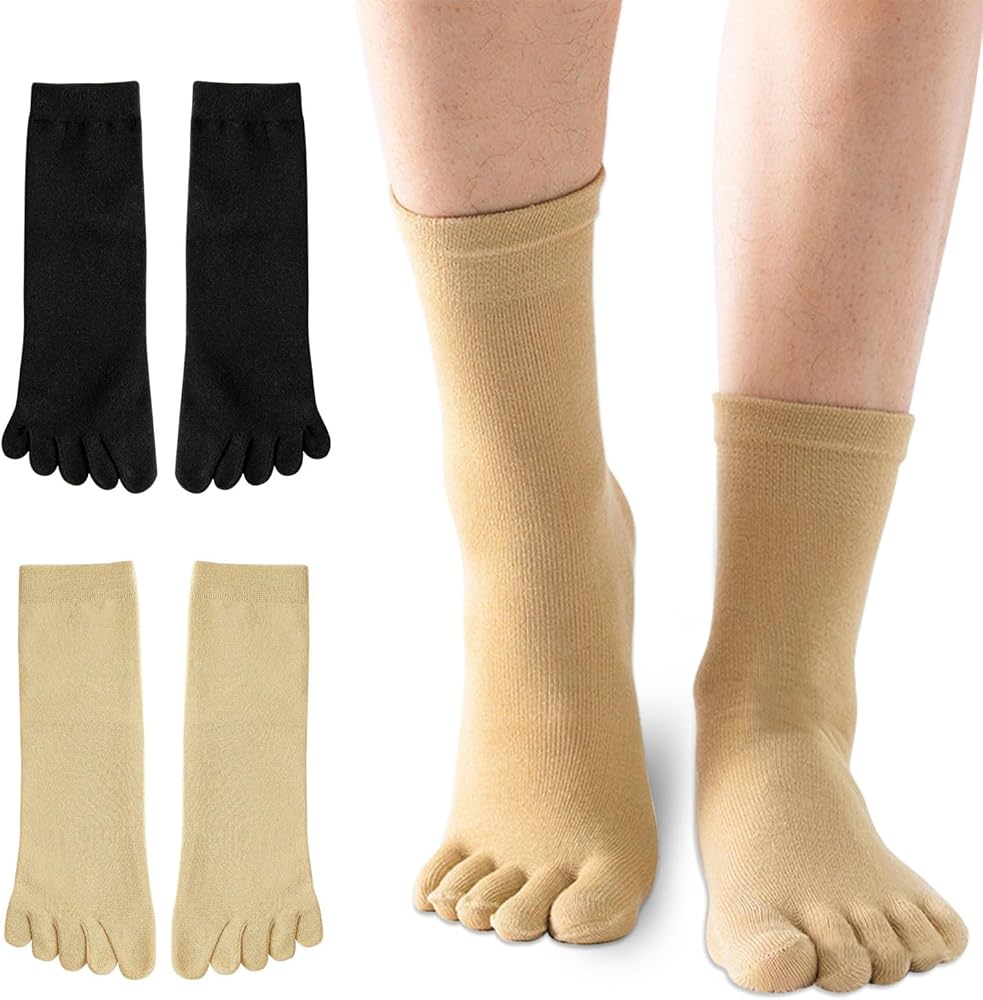 Amazon.com: JEVRKAPZ 2 Pairs Toe socks for Men Women Five Finger
