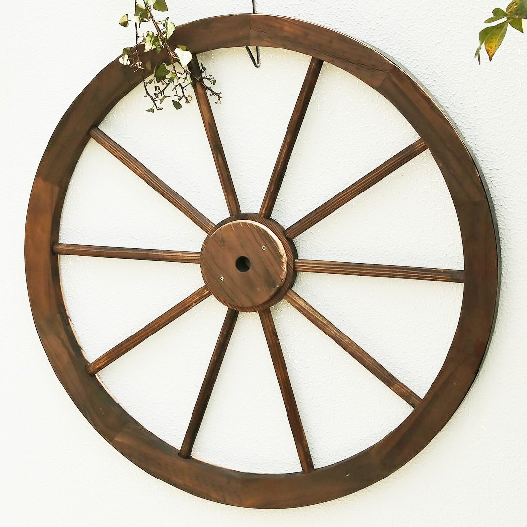 Amazon | ガーデンガーデン 天然木製 車輪トレリス アンティーク