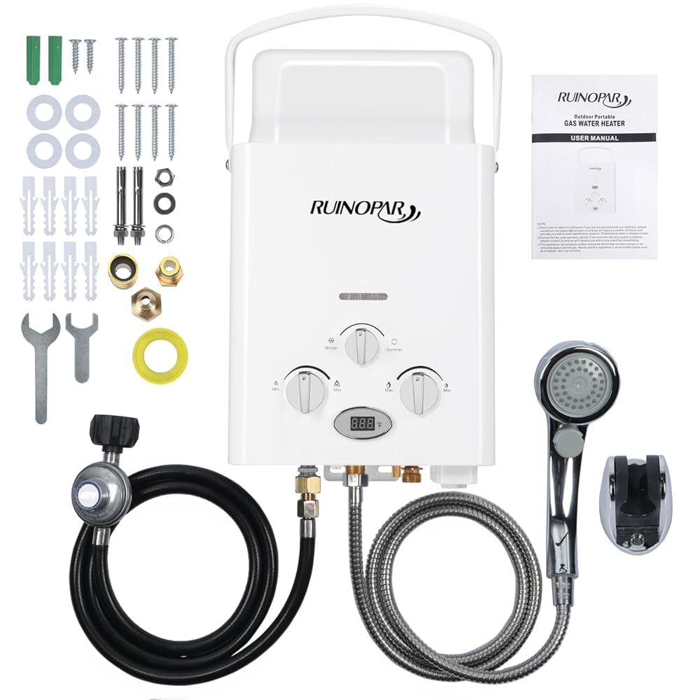 災害 温水シャワー 吊り下げ式 LPガス給湯 ガス給湯器 瞬間湯沸し