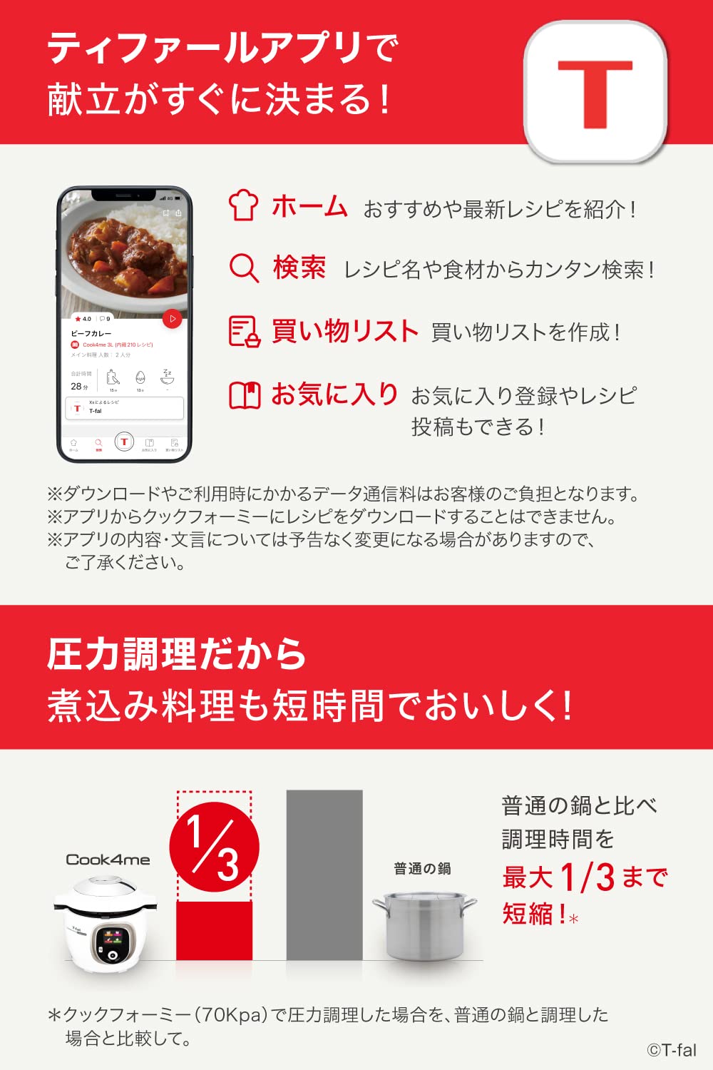 Amazon | 【オンライン限定】 ティファール 電気圧力鍋 時短 6L 2~6人