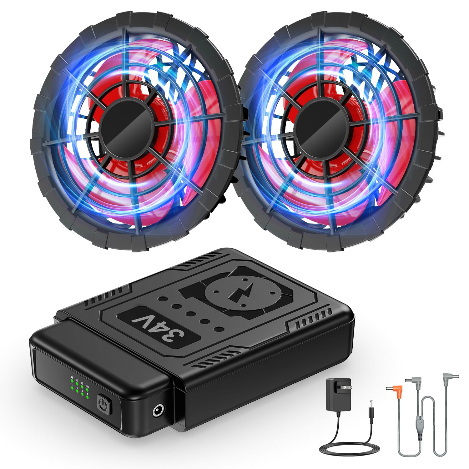 Amazon.co.jp: 空調作業服 ファンバッテリーセット【34V業界超強