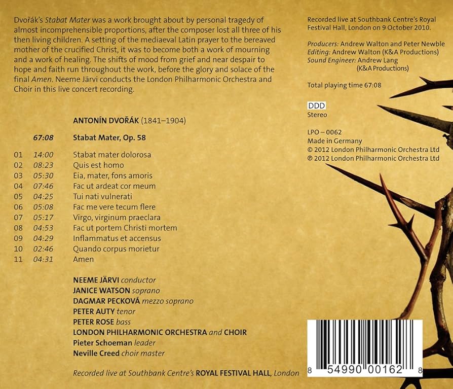 Amazon.co.jp: ドヴォルザーク:スターバト・マーテル: ミュージック