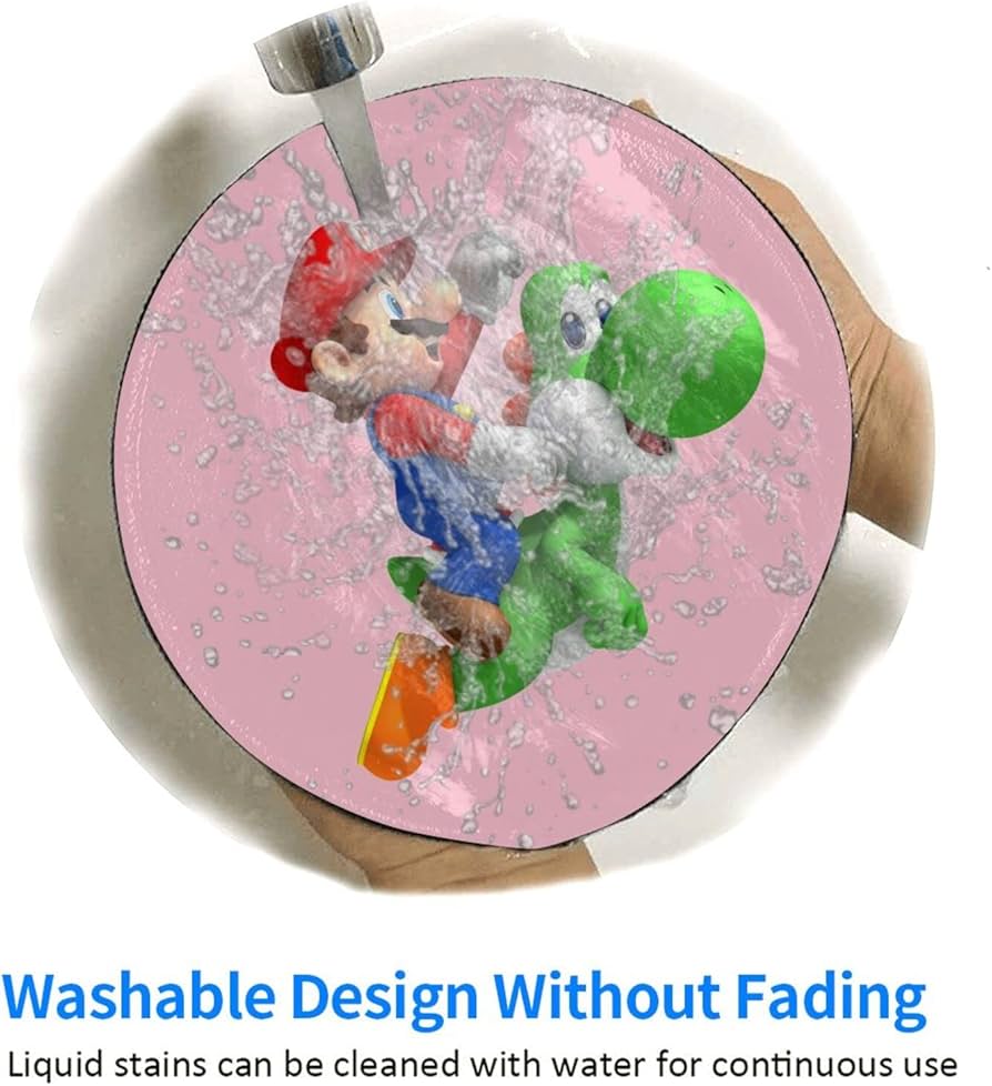 Amazon.co.jp: スーパーマリオ 丸形 ゲーミングマウスパッド かわいい