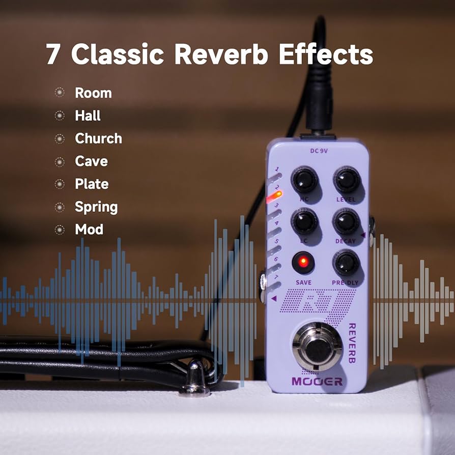 Amazon.com: MOOER R7 Guitar Reverb Pedal, 7 Different, Rich and