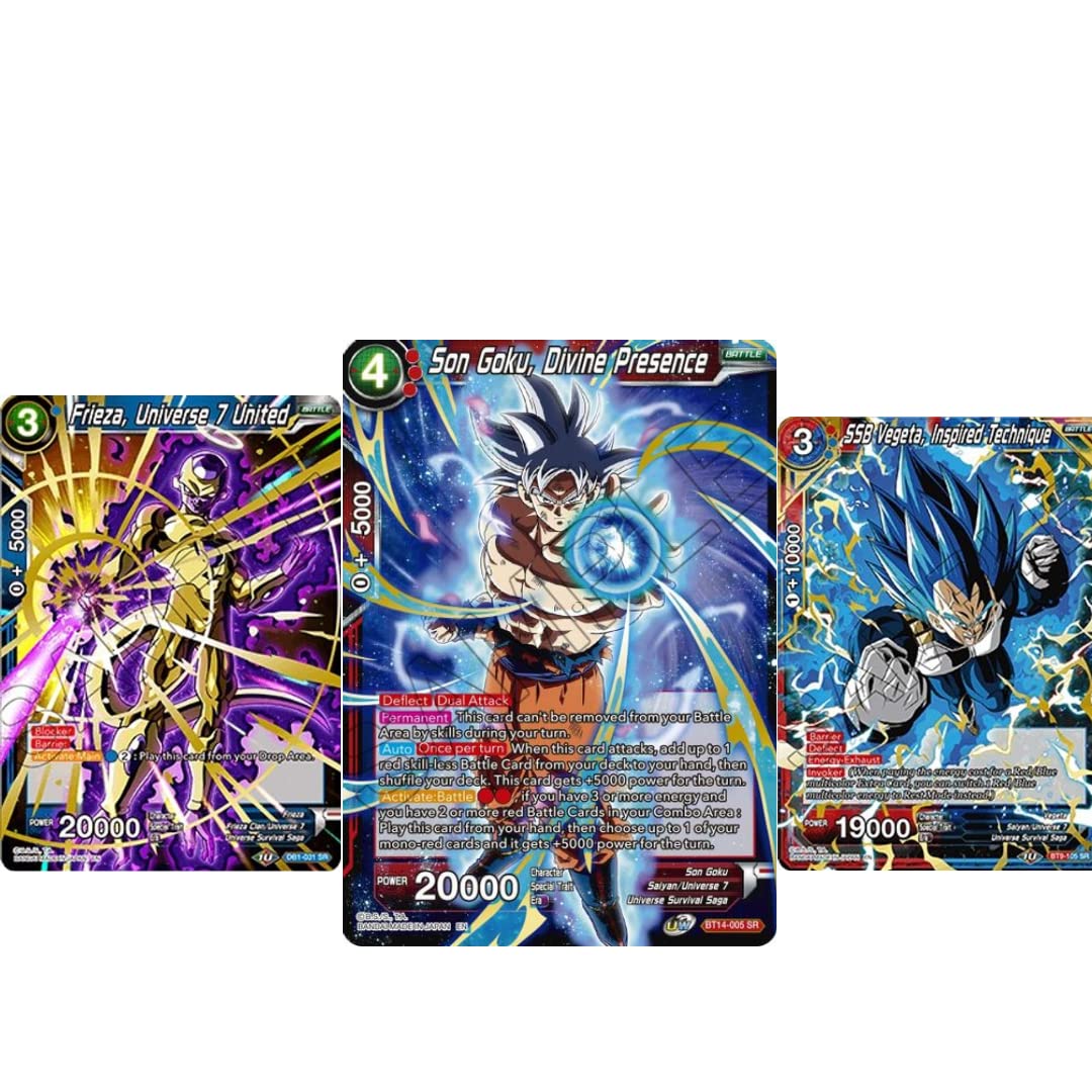 Amazon.com: kickzNkardz 3 Dragonball Super TCG Super Rare Cards