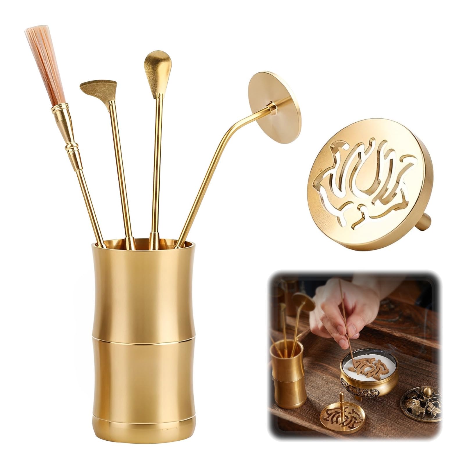 Amazon｜heizi 香道 お香道具 6点セット お香 香道具 香炉 香型 灰