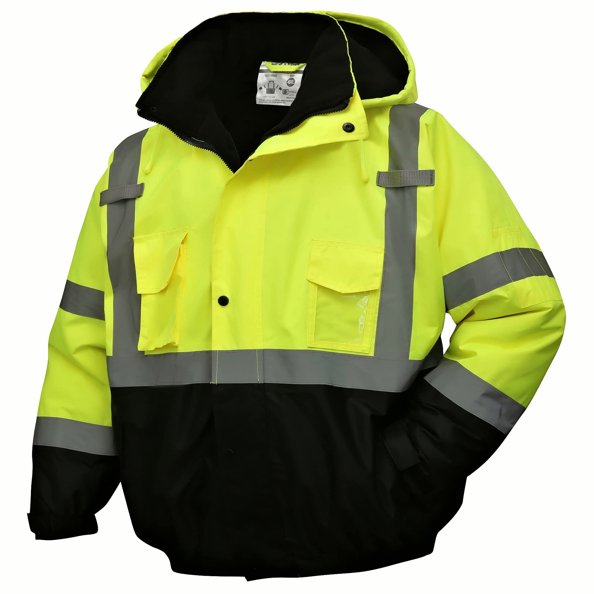 SKSAFETY High Visibility Reflective Jackets for Men, Waterproof