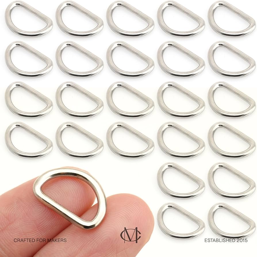 Amazon.com: CRAFTMEMORE 3/8 or 1/2 Inch Tiny D-Ring Findings Metal