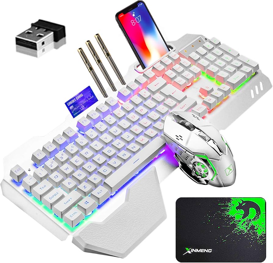 Amazon | ゲーミングキーボードマウスセット、リンボーLEDバックライト