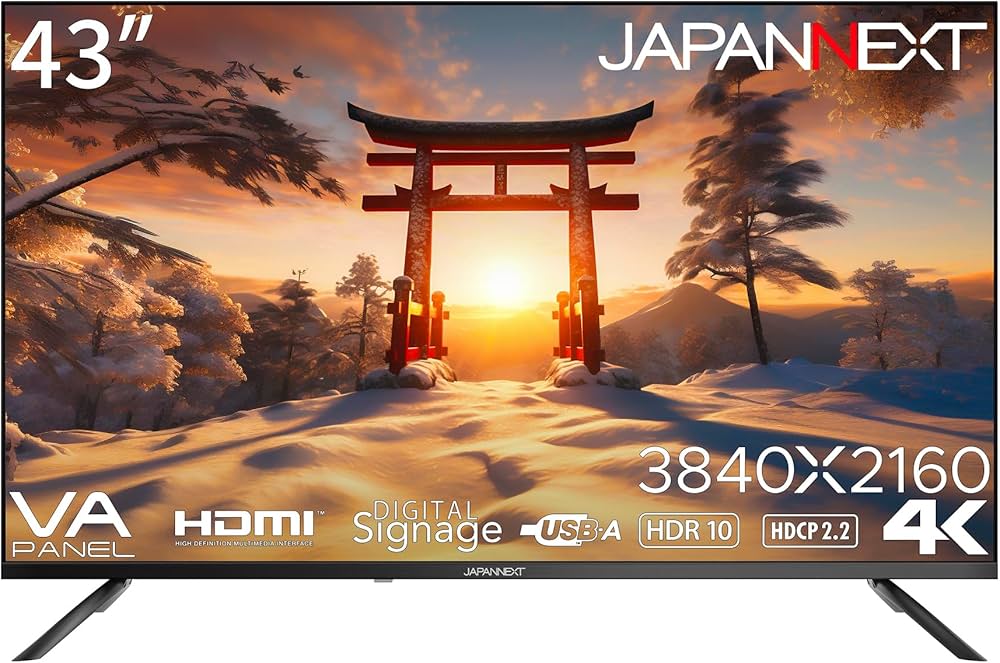 Amazon.co.jp: JAPANNEXT 43インチ 大型 モニター 4K UHD 3840x2160