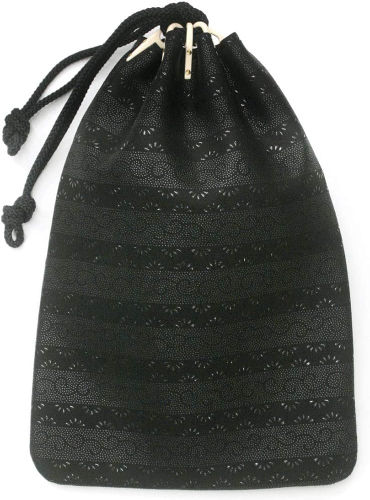 Amazon | [印傳屋] 鹿革 漆 印伝 巾着 メンズ 男物 INDEN-YA》甲州印伝