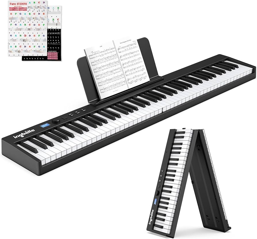 Amazon | Ingbelle 電子ピアノ 88鍵盤 折り畳み式 midiキーボード