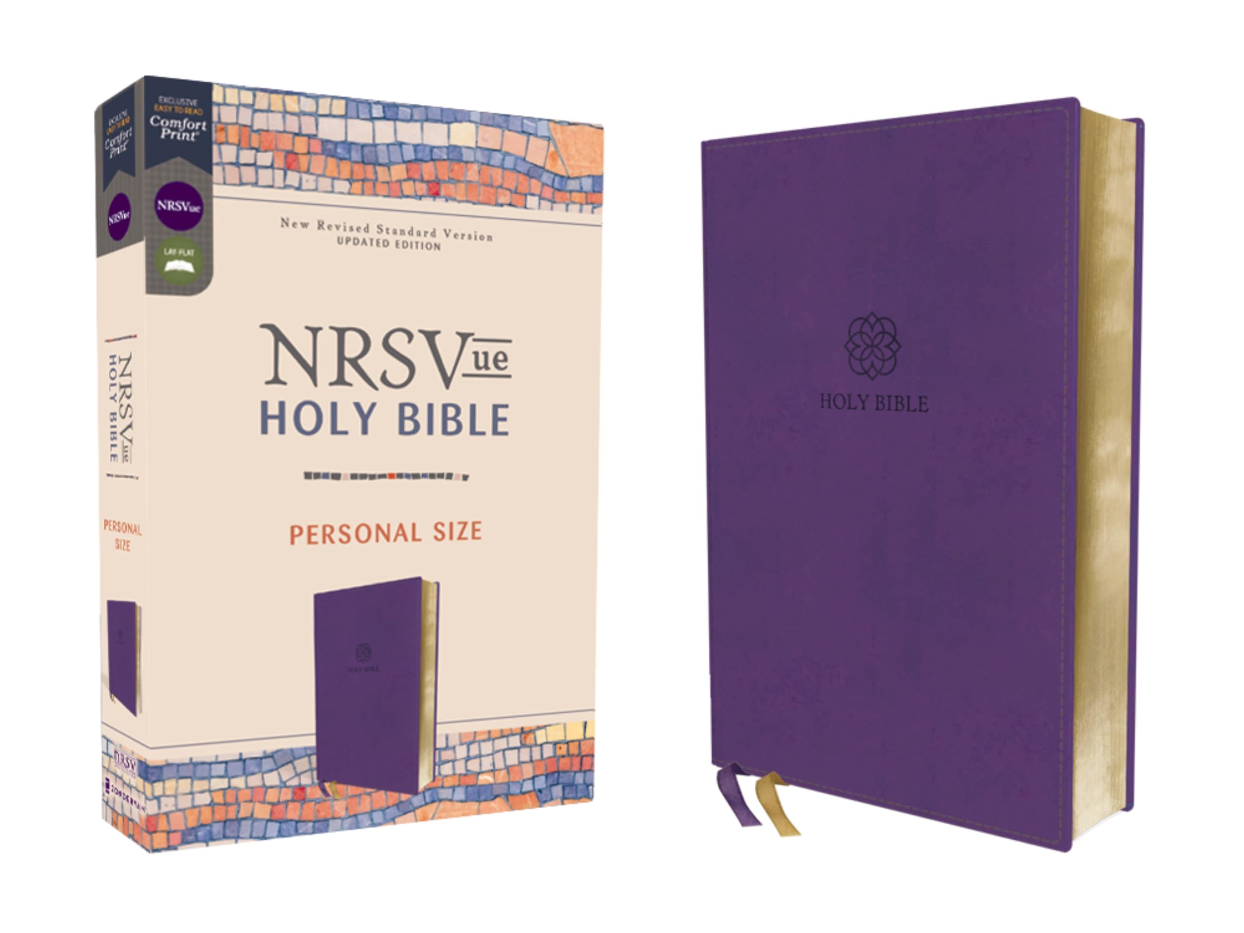 NRSVue, Holy Bible, Personal Size, Leathersoft, Purple, Comfort