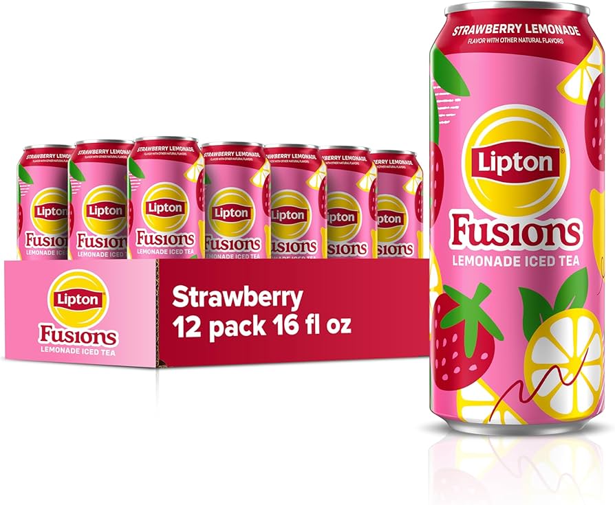 Amazon.com: Lipton Fusions, Strawberry Lemonade & Iced Tea, 16 Fl