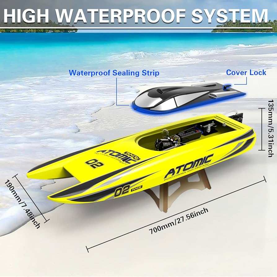 Amazon.co.jp: VOLANTEXRC ブラシレスRCボート Atomic 42mph 25.5