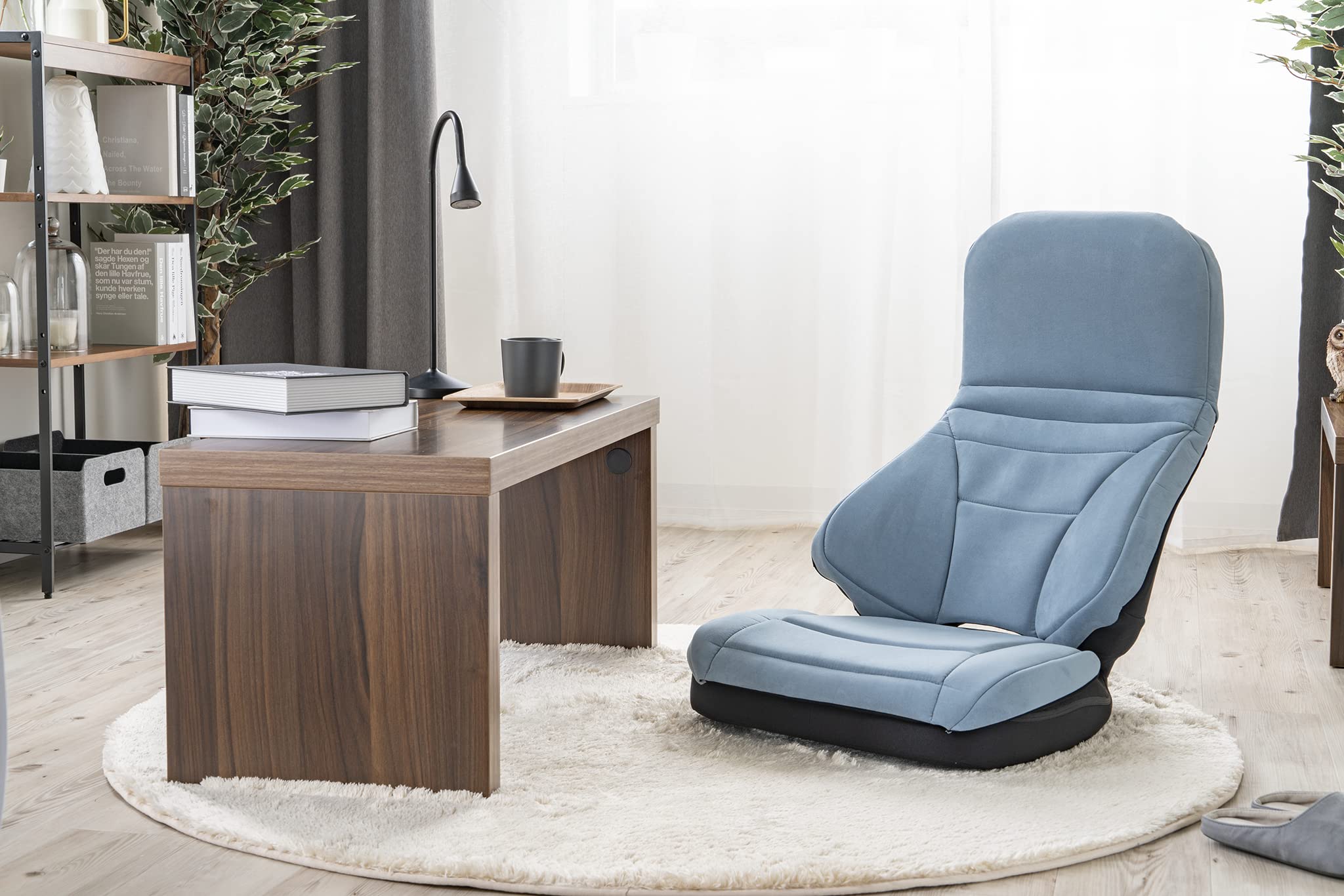 Amazon｜EXGEL(エクスジェル) / 加地 座椅子 ハグ床座LX スカイ 座いす