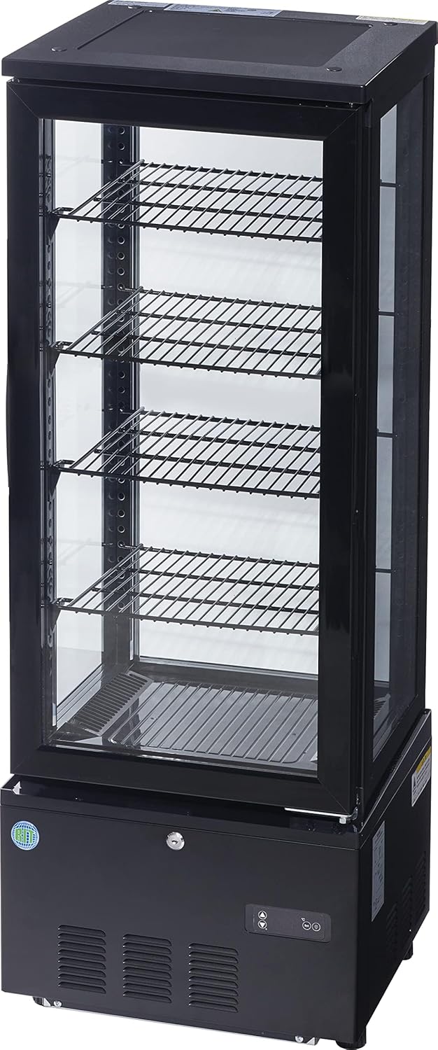 157業務用 冷蔵ショーケース オフィスコンビニ XW-105 左右開き 小型