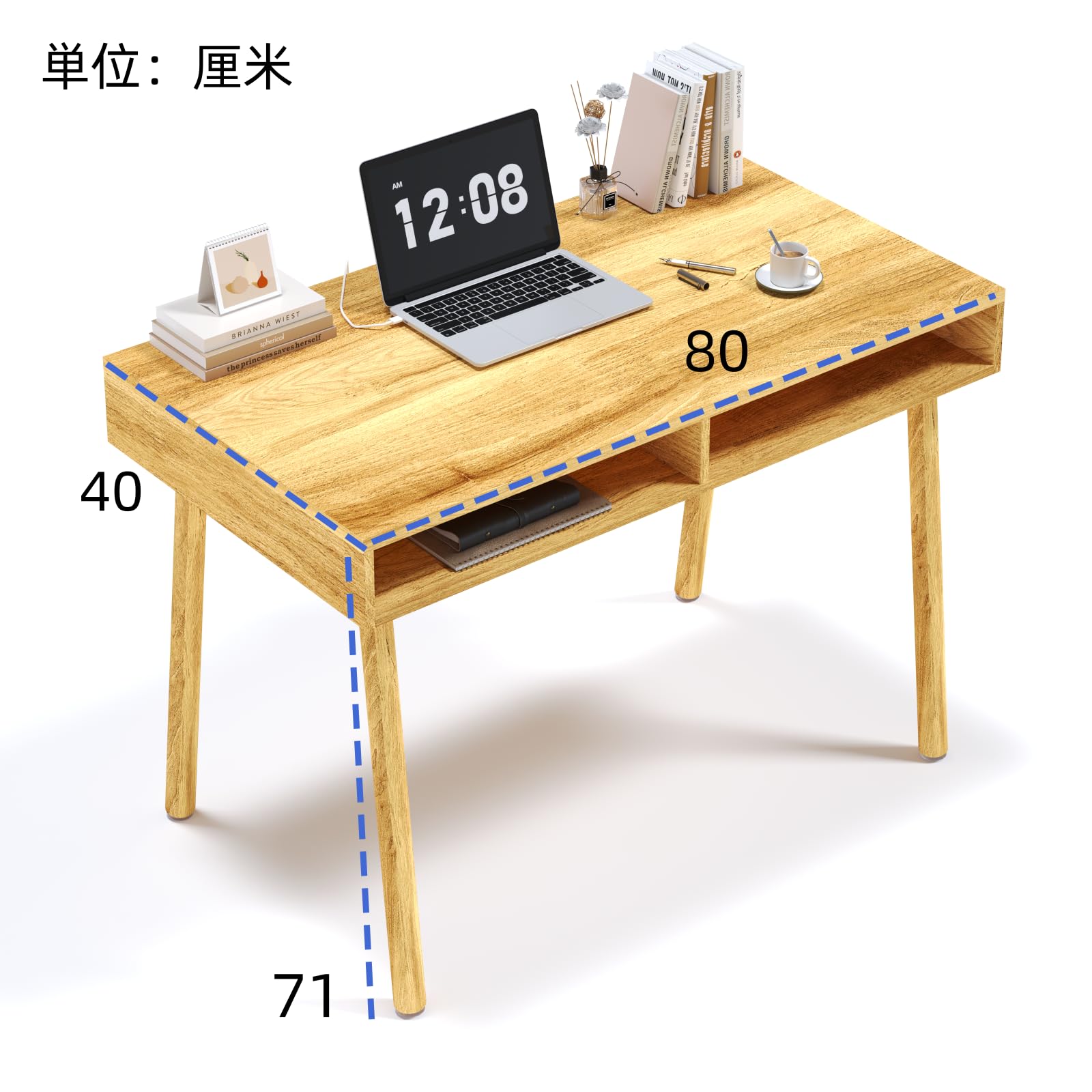 Amazon | ZXD デスク パソコンデスク 勉強机 木製 机 幅80cm PCデスク