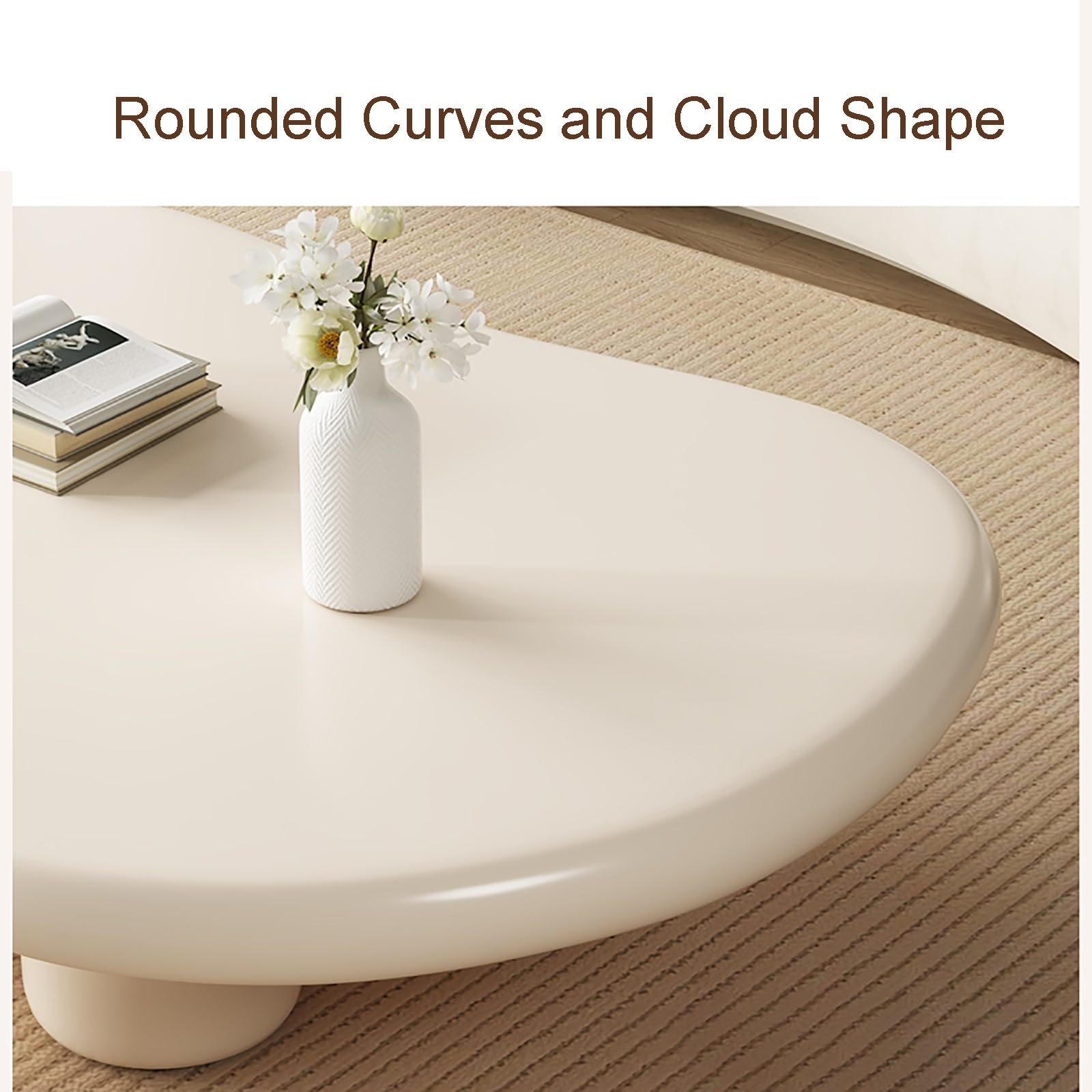 Amazon｜リビングルーム用クラウドコーヒーテーブル、不規則な形の