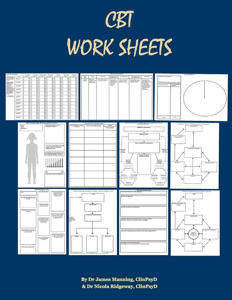 Amazon.com: CBT Worksheets: CBT Worksheets for CBT therapists in