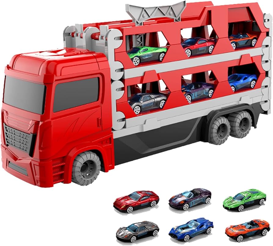 Amazon.co.jp: トレーラー ミニカーセット 大型トレーラー 合金製