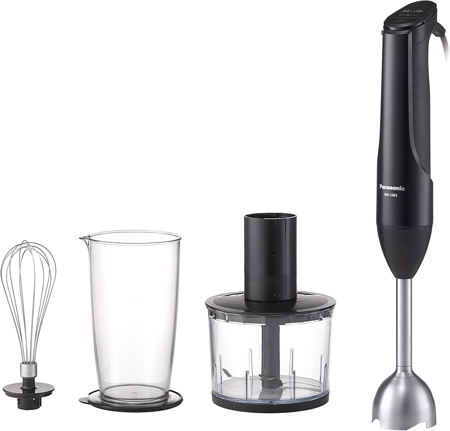 Amazon | パナソニック ハンドブレンダー 4枚刃 低速・高速切替式 1台4