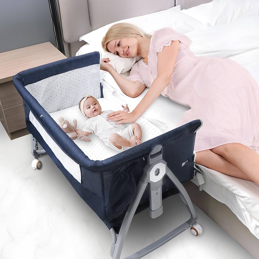 Amazon.co.jp: 2025最新 ベビーベッド 添い寝ベッド 折畳み 高さ6段