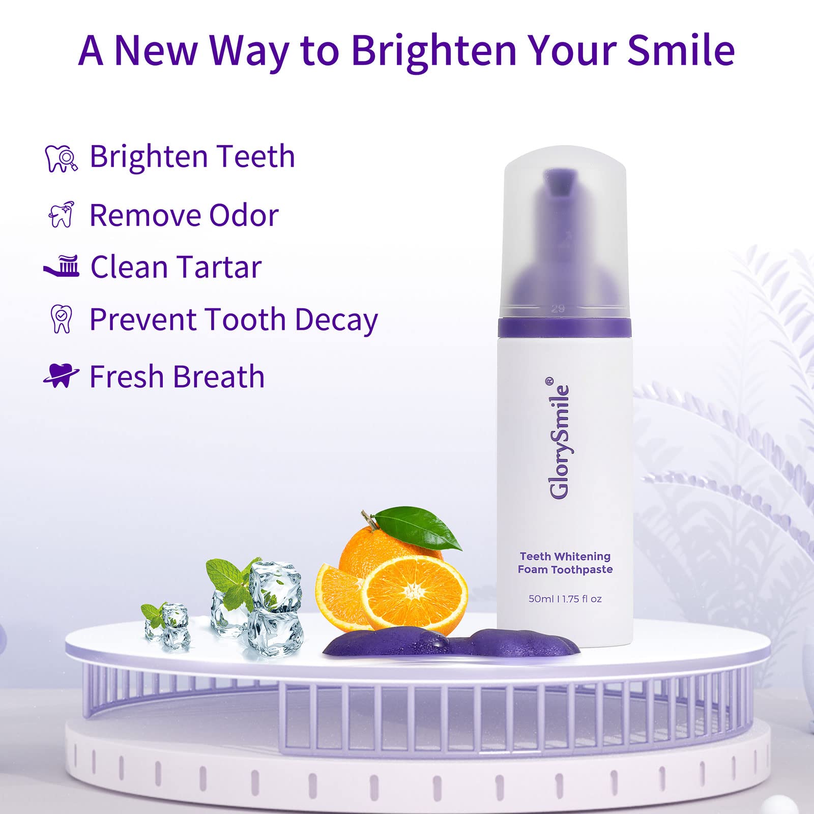 Amazon.com: GlorySmile Purple Teeth Whitening Foam, Dental Color