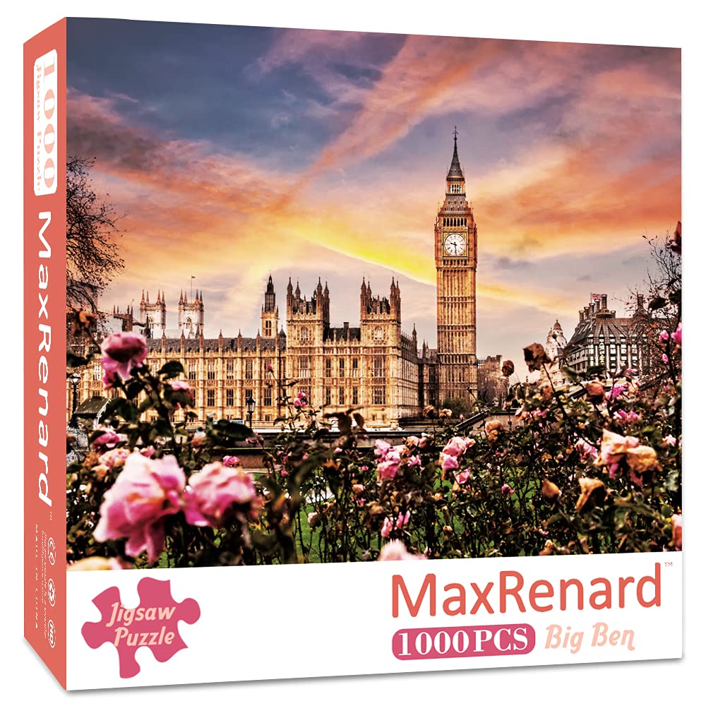 Amazon.com: MaxRenard Big Ben Jigsaw Puzzle 1000 Pieces for Adults
