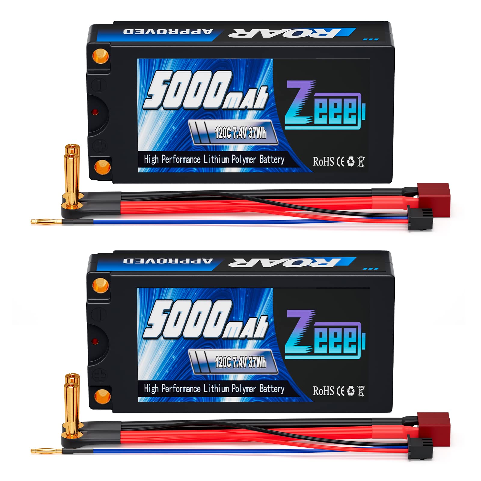 Amazon.com: Zeee 2S Shorty Lipo Battery 5000mAh (Roar Approved