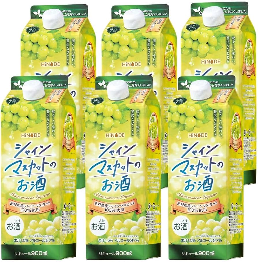 Amazon.co.jp: HiNODE シャインマスカットのお酒[900ml×6本] : 食品
