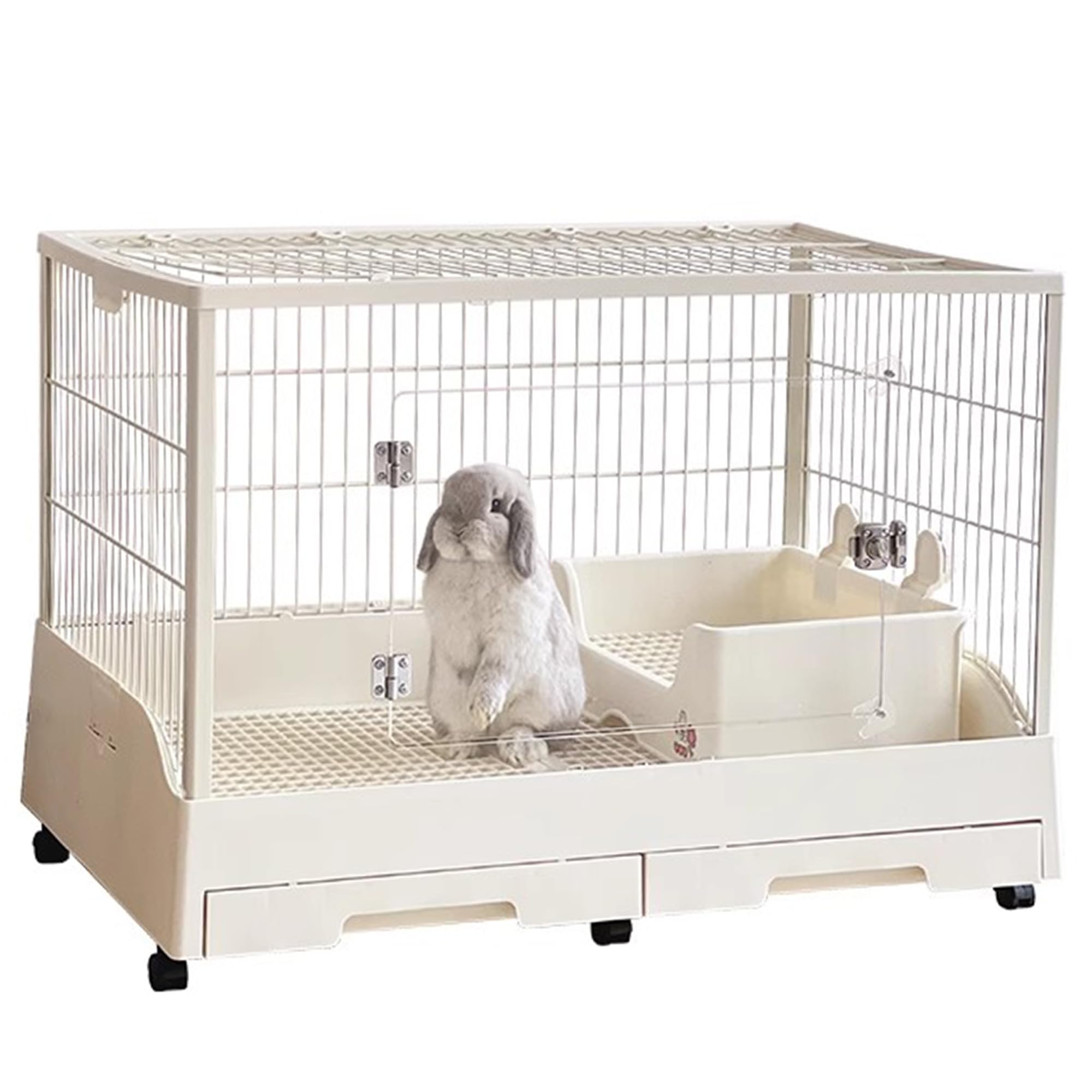 Amazon | 83*55*60CMウサギ ケージ 前面に透明アクリル（アクリルに