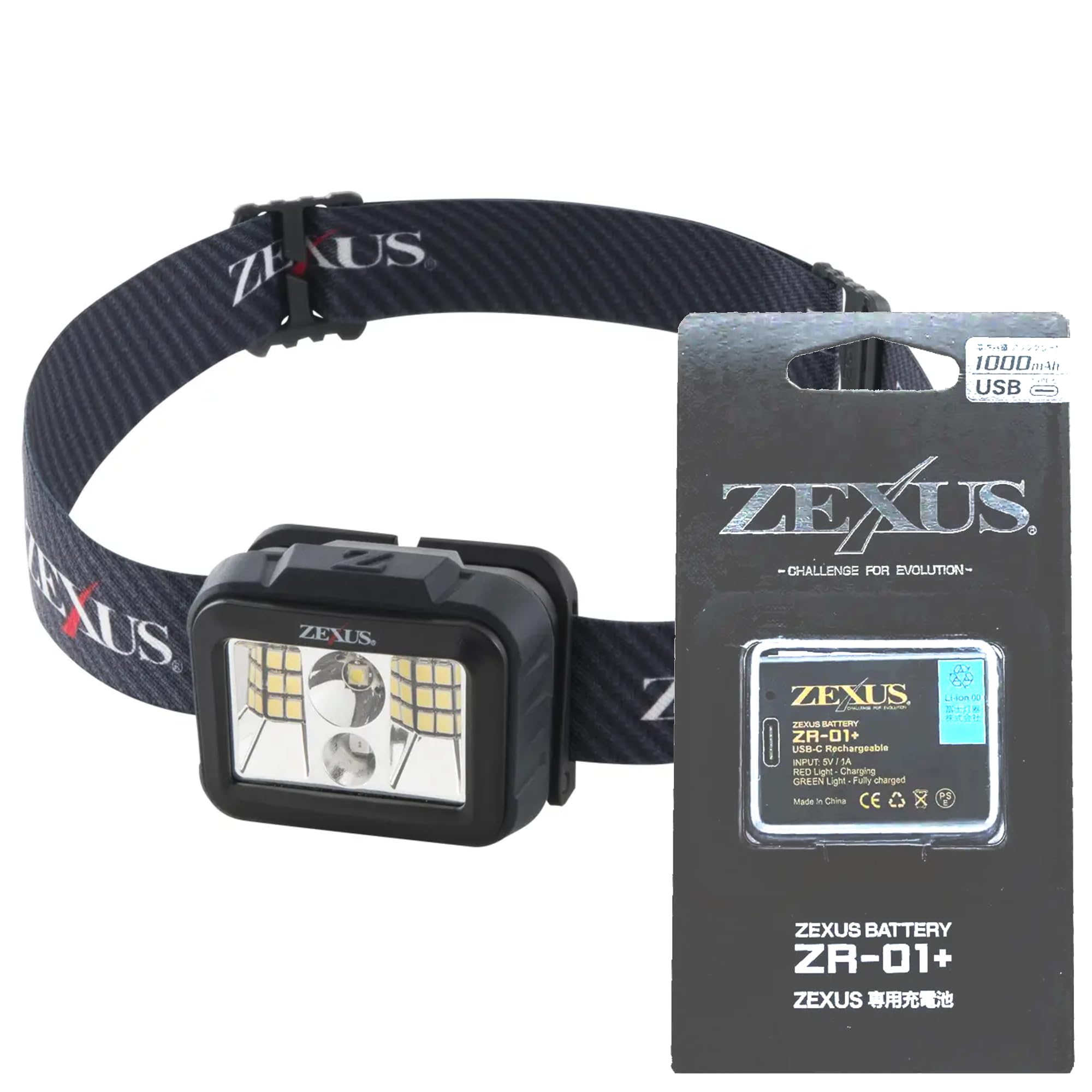 Amazon.co.jp: 冨士灯器 ZEXUS(ゼクサス) LEDライト ZX-190 専用充電池