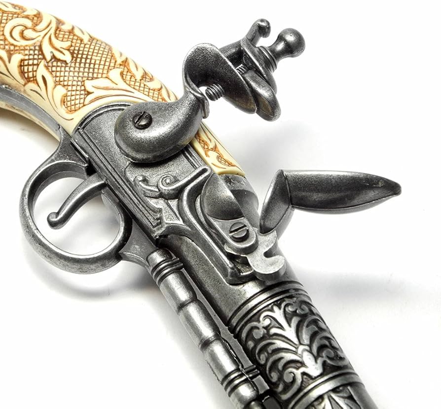 Amazon.co.jp: スペイン製 フリントロック式 古式銃 レプリカ 白