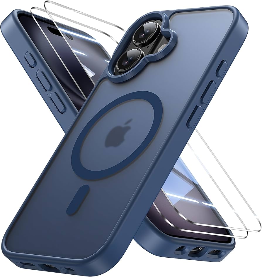 Amazon.co.jp: Bruzaio iPhone 16 用 ケース【強化フィルム2枚付き