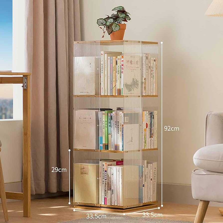 COCO】回転式本棚三段 完成品 ブックシェルフ 完成品 COCO】回転式本棚