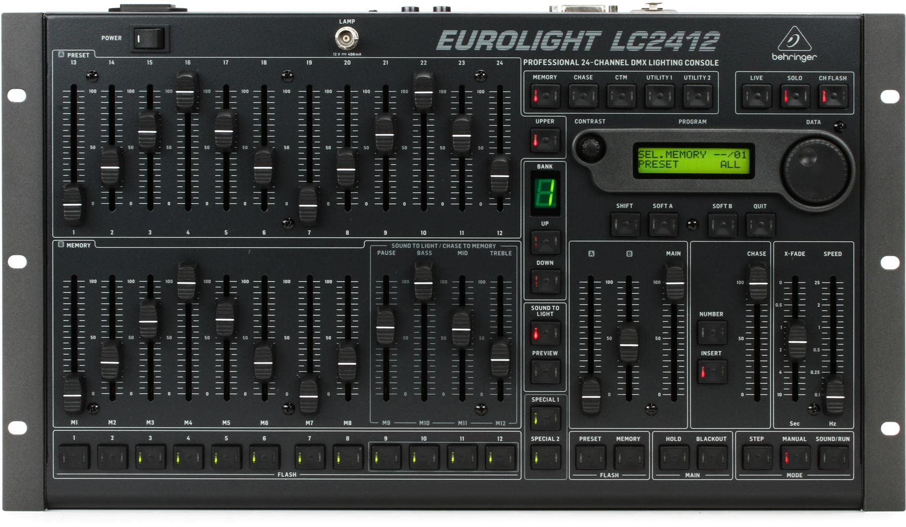 Amazon.com: Behringer EUROLIGHT LC2412 V2 Professional 24 Channel