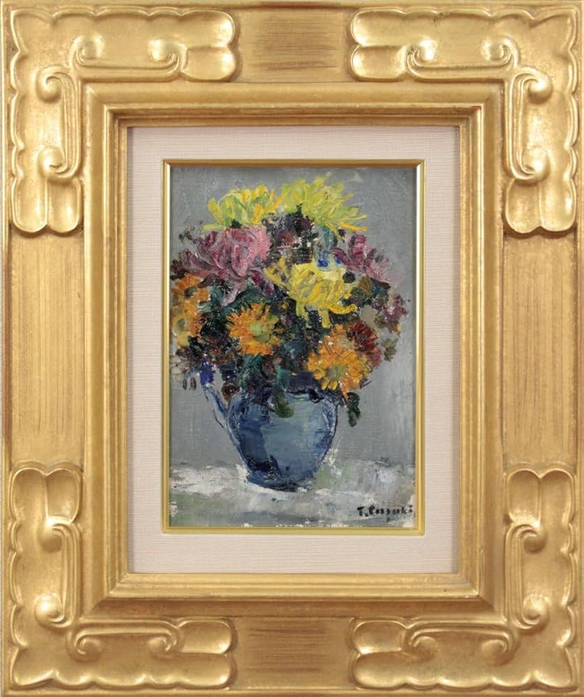 絵画油彩 花 真作保証真作】絵画 作者不詳 油彩 花 バスケットに咲く