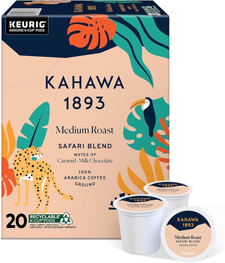 Amazon.com : Kahawa 1893 Medium Roast Coffee K-Cup Pods Safari