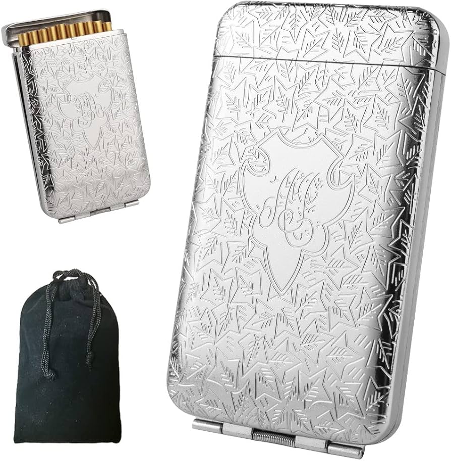 Amazon.co.jp: ヴィンテージメタルシガレットケース 100mm スリム