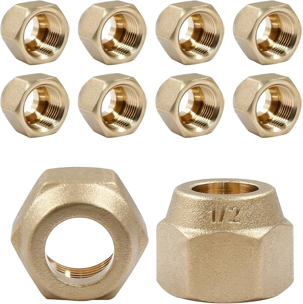 Amazon | Cionyce 10個パック 真鍮フレアナット エアコン用 銅パイプ