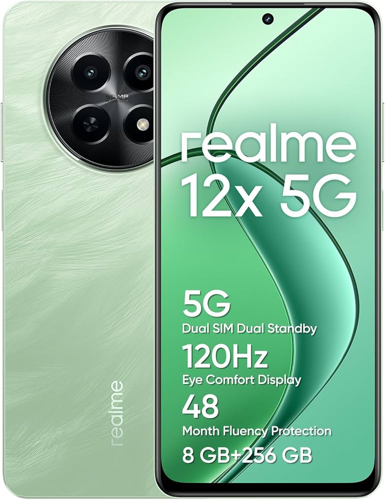 Realme 12x 5G 8GB/256GB Green (Feather Green) Dual SIM : Amazon