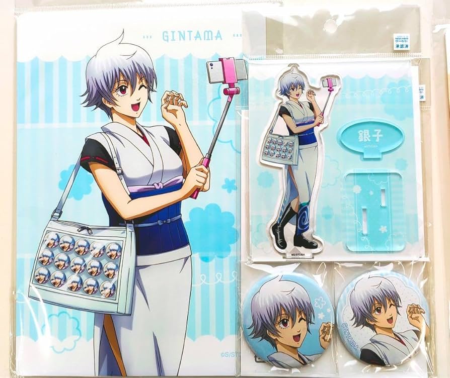Amazon.co.jp: 銀魂 坂田銀時 銀子 アクスタ 缶バッジ ポスカ セット