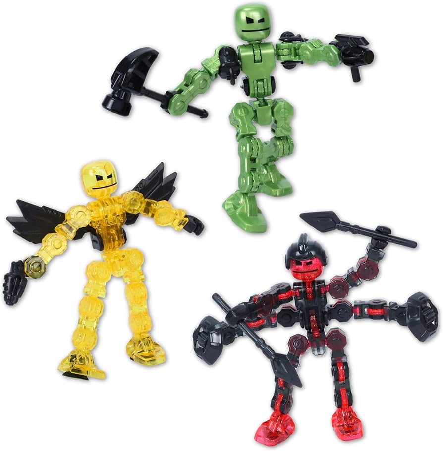 Amazon.com: Zing Klikbot Galaxy Pack, Set of 3 Poseable Action