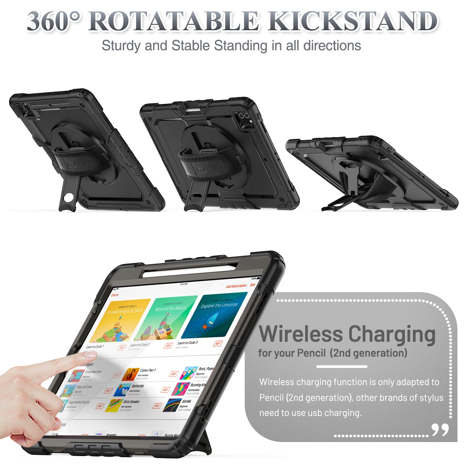 Amazon.co.jp: SEYMAC stock iPad Pro 12.9 ケース (第6/5/4/3世代