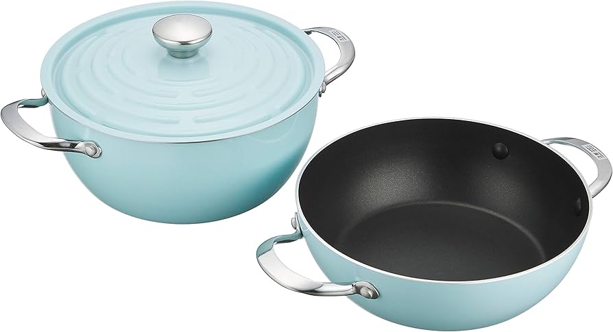 Amazon｜マイヤー(Meyer) 両手鍋 「ライトポット セット 24cm ブルー