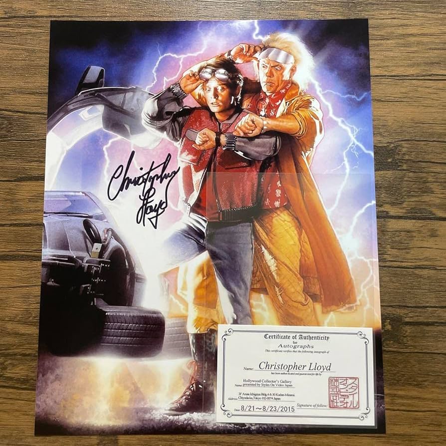 Amazon.co.jp: バックトゥザフューチャー クリストファーロイド氏直筆
