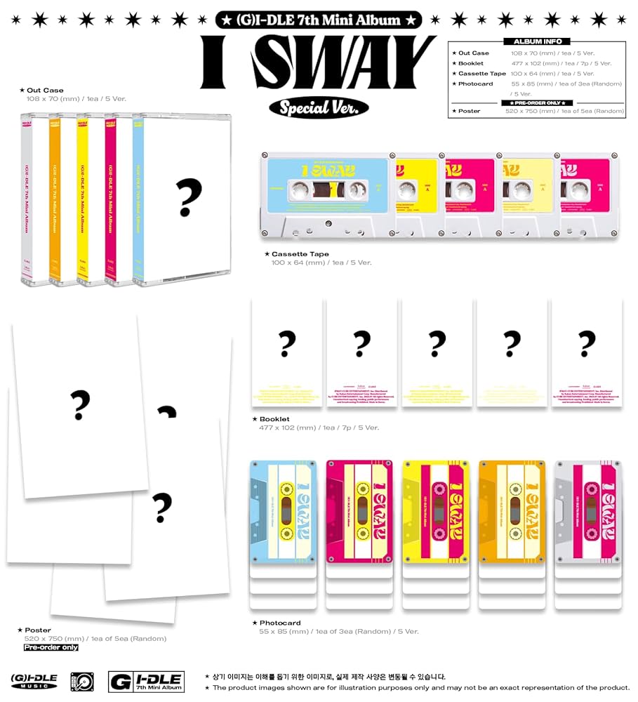 Amazon.com: GI-DLE (G)I-DLE GIDLE I SWAY 7th Mini Album+Tracking