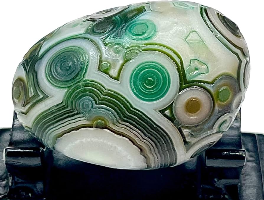 Amazon.co.jp: ゴビ瑪瑙 原石 S686 ゴビアゲート 火山湖 天眼石 天然石