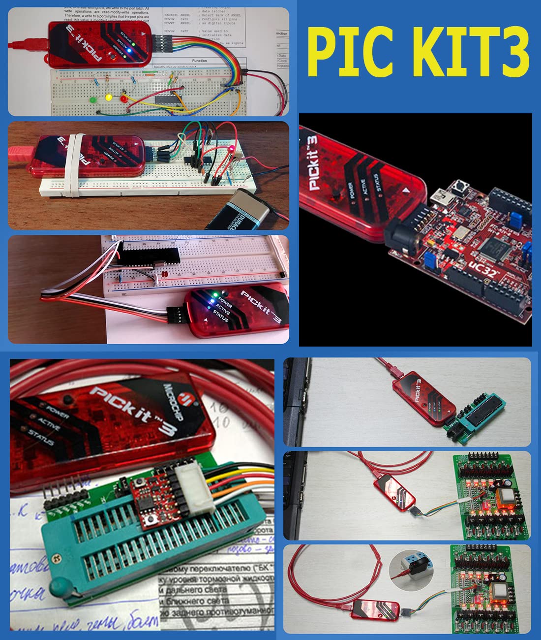 Amazon | PIC プログラミングキット PICKIT3 プログラマー ICD2